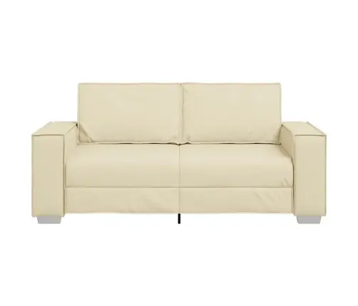 Divvietīgs Dīvāns Krēmkrāsas 140 Cm No Mākslīgās Ādas Vidaxl Divvietīgs Dīvāns Krēmkrāsas 140 Cm No Mākslīgās Ādas Vidaxl