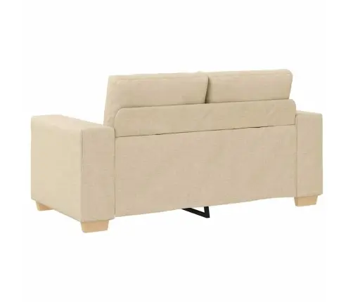 Divvietīgais Dīvāns Krēmkrāsā 120 Cm Audums Vidaxl