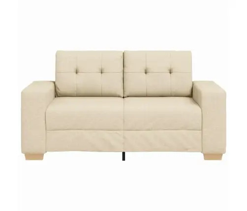 Divvietīgais Dīvāns Krēmkrāsā 120 Cm Audums Vidaxl