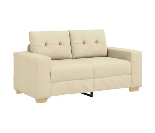 Divvietīgais Dīvāns Krēmkrāsā 120 Cm Audums Vidaxl