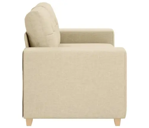 Divvietīgais Dīvāns Krēmkrāsā 120 Cm Audums Vidaxl