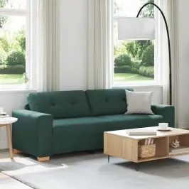 Divvietīgs Dīvāns Ar Spilvenu Tumši Zaļa Audums Vidaxl Divvietīgs Dīvāns Ar Spilvenu Tumši Zaļa Audums Vidaxl