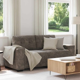 Dvivietė Sofa Su Pagalve Tamsiai Pilka Dirbtinė Oda
