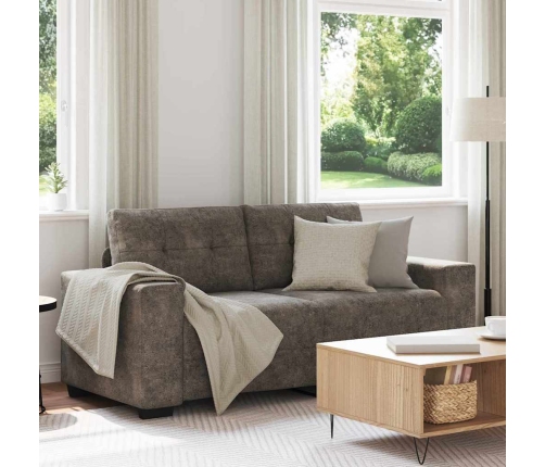 Dvivietė Sofa Su Pagalve Tamsiai Pilka Dirbtinė Oda