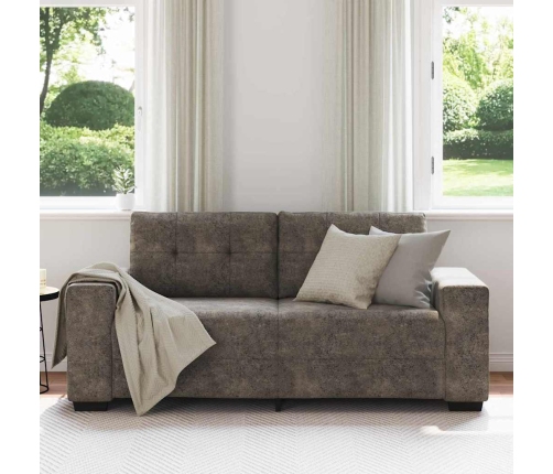 Dvivietė Sofa Su Pagalve Tamsiai Pilka Dirbtinė Oda