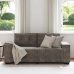 Dvivietė Sofa Su Pagalve Tamsiai Pilka Dirbtinė Oda