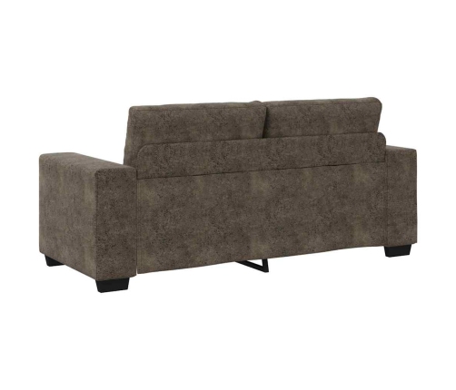 Dvivietė Sofa Su Pagalve Tamsiai Pilka Dirbtinė Oda