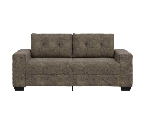 Dvivietė Sofa Su Pagalve Tamsiai Pilka Dirbtinė Oda