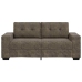 Dvivietė Sofa Su Pagalve Tamsiai Pilka Dirbtinė Oda