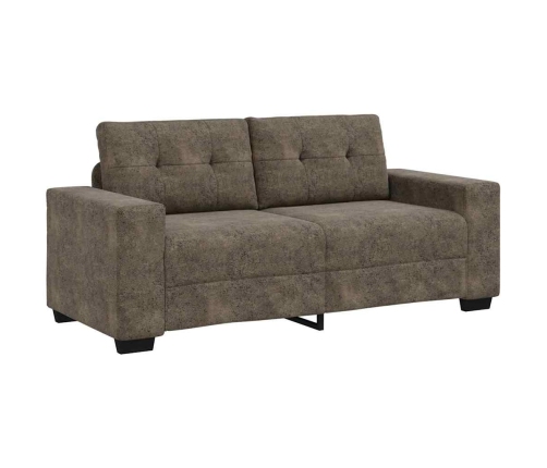 Dvivietė Sofa Su Pagalve Tamsiai Pilka Dirbtinė Oda