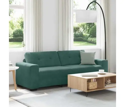 3-Sēžu Dīvāns Tumši Zaļš, 180 Cm, Samts Vidaxl