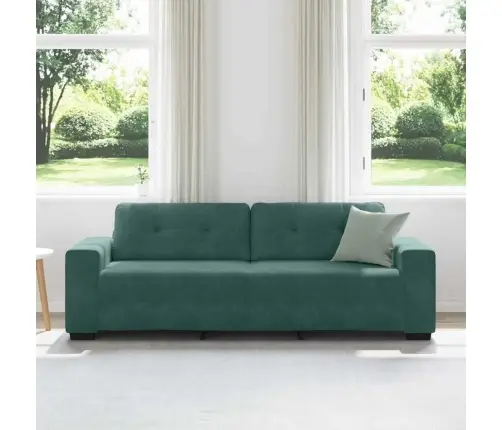 3-Sēžu Dīvāns Tumši Zaļš, 180 Cm, Samts Vidaxl