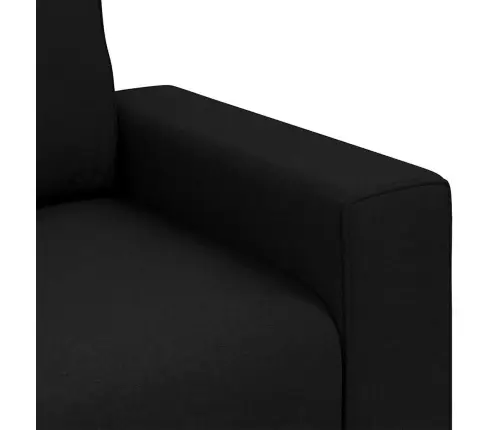 Melns Auduma Atzveltnes Krēsls 59 Cm Vidaxl