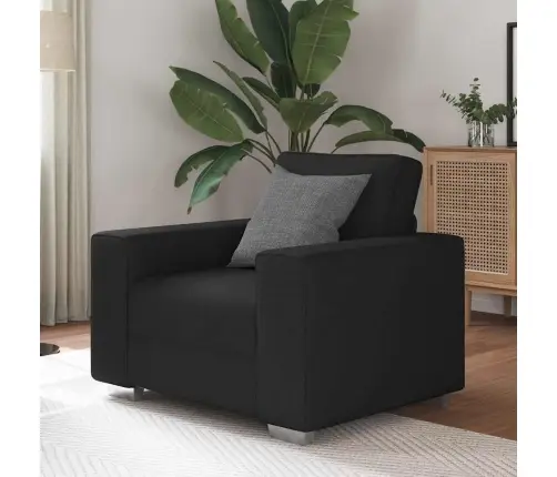 Melns Auduma Atzveltnes Krēsls 59 Cm Vidaxl