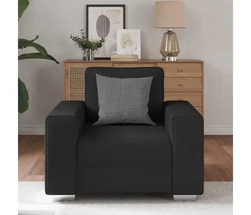 Melns Auduma Atzveltnes Krēsls 59 Cm Vidaxl