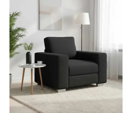 Melns Auduma Atzveltnes Krēsls 59 Cm Vidaxl