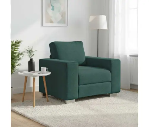 Tumši Zaļš Dīvāna Krēsls - 59 Cm, Audums Vidaxl