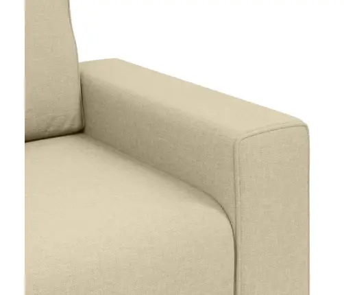 Krēms Dīvāns Krēsls 59 Cm Audumā Vidaxl