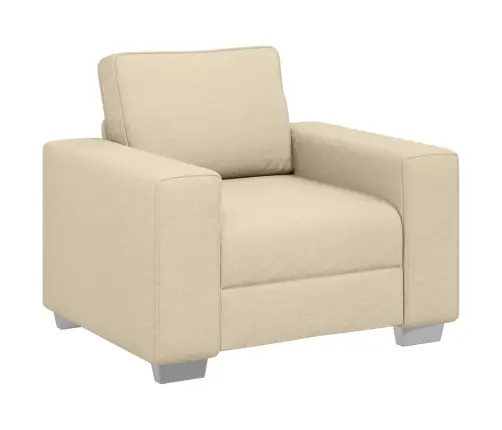 Krēms Dīvāns Krēsls 59 Cm Audumā Vidaxl