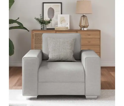 Atzveltnes Krēsls Gaiši Pelēks 59 Cm Audumā Vidaxl