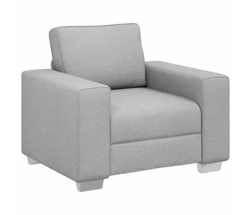 Atzveltnes Krēsls Gaiši Pelēks 59 Cm Audumā Vidaxl