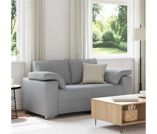 Dīvāns Ar Spilvenu Gaiši Pelēka 160 X 77 X 82 Cm Audums Vidaxl