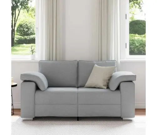 Dīvāns Ar Spilvenu Gaiši Pelēka 160 X 77 X 82 Cm Audums Vidaxl