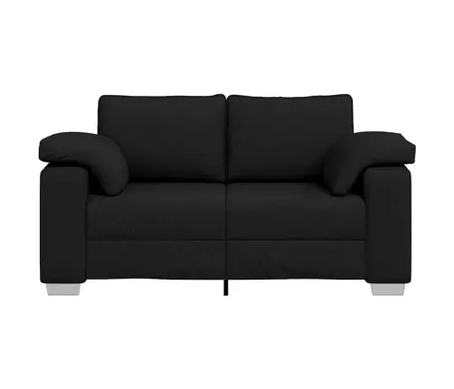 Dīvāns Ar Spilvenu Melna 160 X 77 X 82 Cm Audums Vidaxl