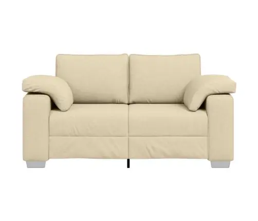 Dīvāns Ar Spilvenu Krēmkrāsa 160 X 77 X 82 Cm Audums Vidaxl