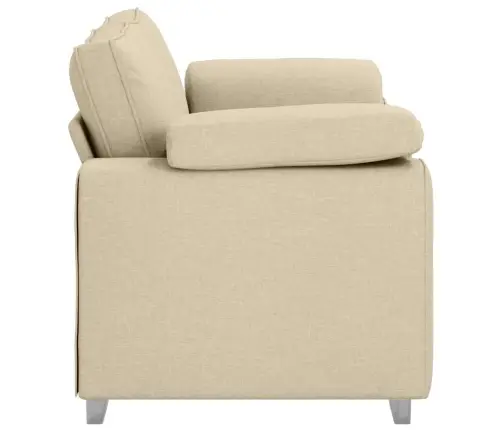 Dīvāns Ar Spilvenu Krēmkrāsa 160 X 77 X 82 Cm Audums Vidaxl