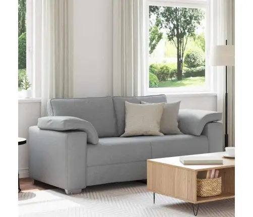 Divvietīgs Dīvāns Gaiši Pelēks - 140 Cm Audums Vidaxl