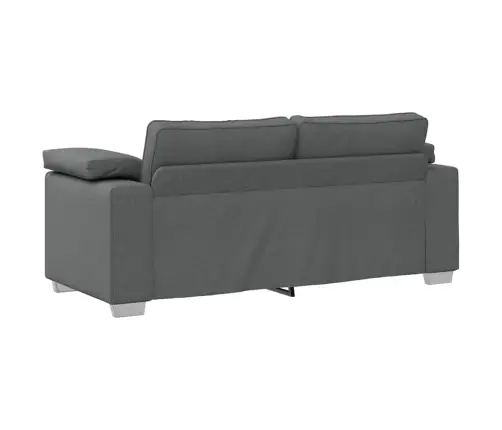 Divvietīgs Dīvāns Tumši Pelēkā Krāsā, 140 Cm, Audums Vidaxl