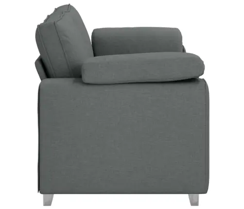 Divvietīgs Dīvāns Tumši Pelēkā Krāsā, 140 Cm, Audums Vidaxl