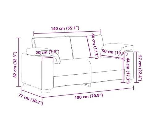 Dīvāns Ar Spilvenu Vīnsarkans 180 X 77 X 82 Cm Audums Vidaxl