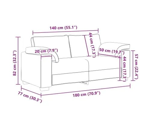 Diivan Beež 180 X 77 X 82 Cm Lina-Segu Kangas