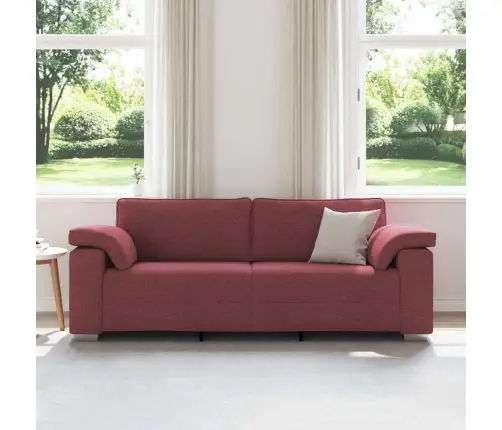 Dīvāns Ar Spilvenu Vīnsarkans 219 X 77 X 82 Cm Audums Vidaxl