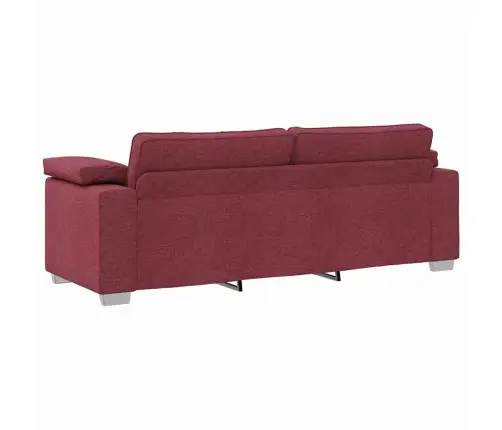 Dīvāns Ar Spilvenu Vīnsarkans 219 X 77 X 82 Cm Audums Vidaxl