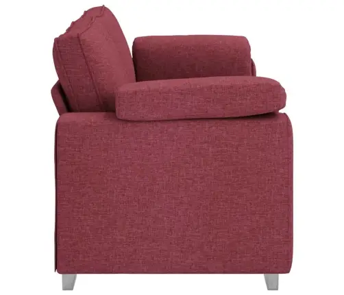 Dīvāns Ar Spilvenu Vīnsarkans 219 X 77 X 82 Cm Audums Vidaxl