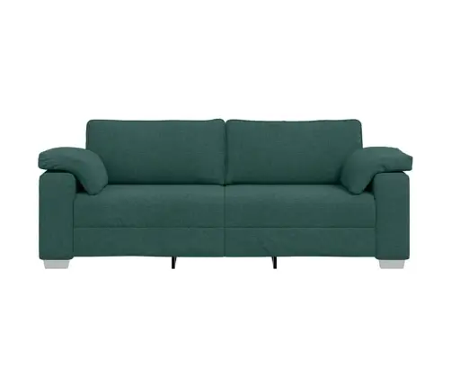 Dīvāns Ar Spilvenu Tumši Zaļa 219 X 77 X 82 Cm Audums Vidaxl