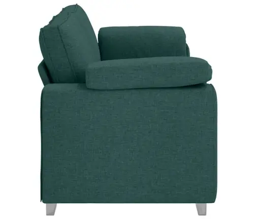 Dīvāns Ar Spilvenu Tumši Zaļa 219 X 77 X 82 Cm Audums Vidaxl