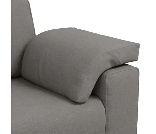 Dīvāns Ar Spilvenu Pelēkbrūna 219 X 77 X 82 Cm Audums Vidaxl