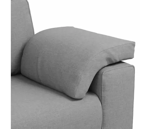 3 Vietīgs Dīvāns Gaiši Pelēks, 178 Cm, Audums Vidaxl