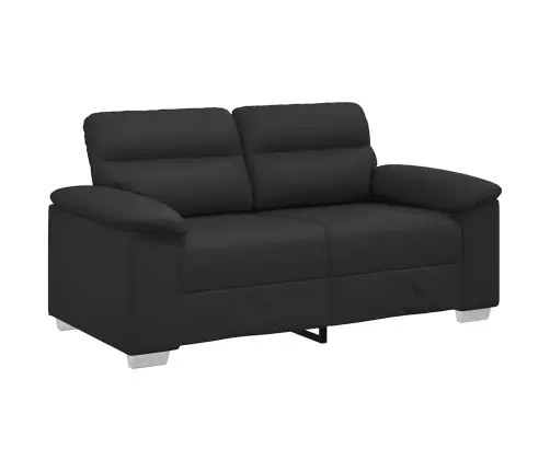 Dvivietė Sofa, Juoda, 120 cm Dirbtinė Oda