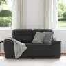 Dvivietė Sofa, Juoda, 120 cm Dirbtinė Oda