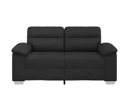 Dvivietė Sofa, Juoda, 120 cm Dirbtinė Oda