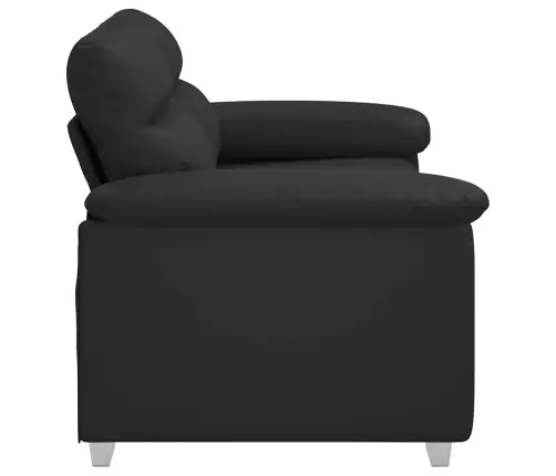 Dvivietė Sofa, Juoda, 120 cm Dirbtinė Oda