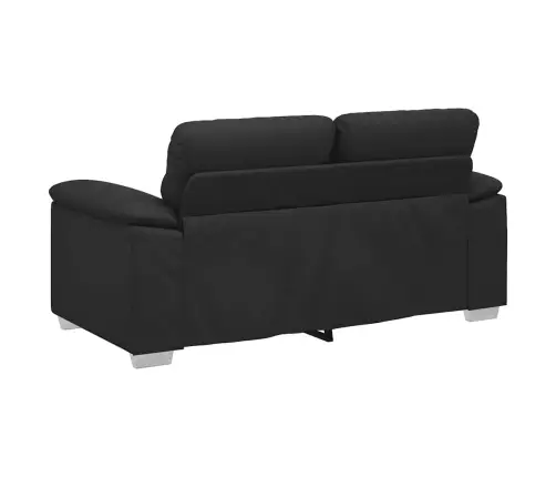 Dvivietė Sofa, Juoda, 120 cm Dirbtinė Oda