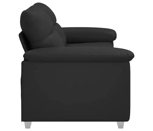 Divvietīgs Dīvāns, Melns, 140 Cm, Mākslīgā Āda Vidaxl