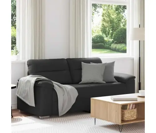 Divvietīgs Dīvāns, Melns, 140 Cm, Mākslīgā Āda Vidaxl