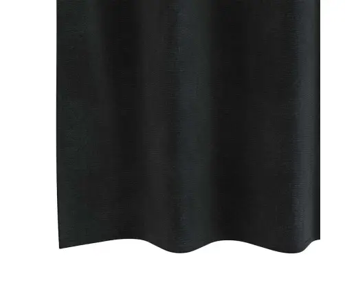 Necaurspīdīga Aizkari Ar Acīm 2 Gabali Melna Samta Vidaxl